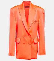 [Alex Perry] Alex Perry Wells crêpe satin blazer AU 16 orange