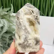 Sphalerite Quartz Druzy Tower Crystal Generator 302g 106mm