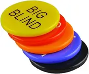 HONMEET Poker Night Essential 5pcs Poker Chips Dealer Big Blind Missed Kill Buttons