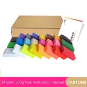 24/36/50 Colors Polymer Clay Fimo DIY Soft Clay Set Molding Craft Oven Bake Clay