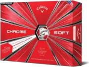 Callaway Chrome Soft 2020 Golf Ball - Truvis Red/White