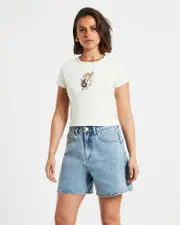 Fallen Angel Baby Tee in White