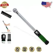 Durable 3/8-Inch Drive Torque Wrench with Easy-to-Read Scale & Ergonomic Grip