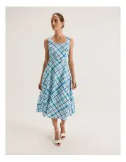 [REVIEW] Tribeca Check Dress in Blue