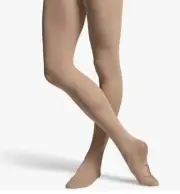 Bloch Dance Child Medium Endura W1412 Adaptatoe Tights Light Tan Style # T0935G