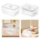 Storage Box Fridge Organizer Multifunctional Stackable Portable Food Storage Bin