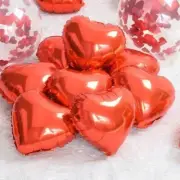 9-inch Mini Red Heart Foil Balloon Bouquet 10pk