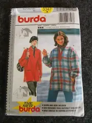 RARE BURDA MISSES SHIRT 3347 Sewing Pattern