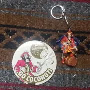 Vintage Captain Morgan Spiced Rum Key Chain Pirate Key Chain and Button