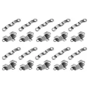 10Set Copper Sewing Hooks and Eyes Closure Set (21x12mm, Dark Gray)