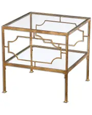 Uttermost Genell Gold Cube Table