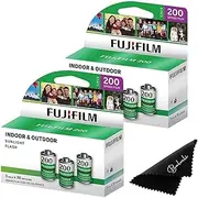 Fujifilm 200 35mm Film Bundle, 6 Rolls (2x3 Pack) 36 Exp Each, Includes Premium Balveli Microfiber Cleaning Cloth -Fuji 35 mm Film Roll for Film Camera 35mm-fujifilm - Fuji 200