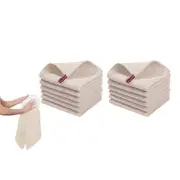 2Pcs Kitchen Two-Sided Cotton Waffle Weave Dish Cloths Soft Ultra Absorbent Hand Towel-Beige