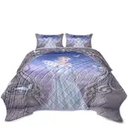 Butterflies and White Diamond Butterfly Girl Coverlet
