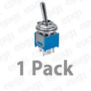 1 PACK - DPDT (ON/OFF/ON) SUB-MINI TOGGLE SWITCH 3A-125VAC-1A-250VAC #SMT4-1PK
