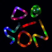 Fun Express Super Sensory Light-Up Fidget Tubes - 12 Pc