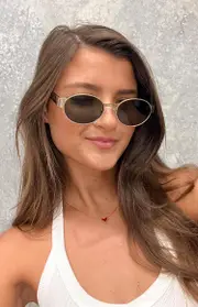 Otra Eyewear Echo Gold Tortoiseshell Round Sunglasses
