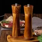 Natural Manual Spice Grinder Salt and Pepper Mill Kitchen Tool Sea Salt Jar