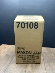 Vintage Libbey Mason Beverage Jar With Handle Star Eagle Patent 1858 2.5 GAL