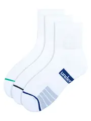 Mens Underworks 3Pk Qtr Crew Sports Sock