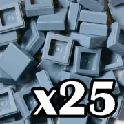 NEW LEGO - TILES - 1 x 1 - Blue Sand tile x 25 - smooth flat tiled 1x1