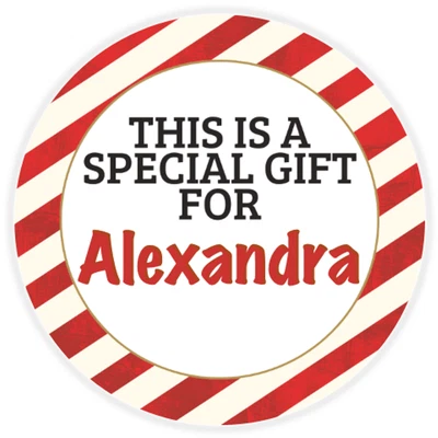 This is a Special Gift for Alexandra - 3 Pack Circle Stickers 3 Inch - Christmas