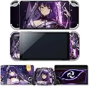 TANOKAY Sticker Wrap Vinyl Decal Pre-Cut Skin | Raiden Shogun | Compatible with Nintendo Switch OLED (2021 Model)