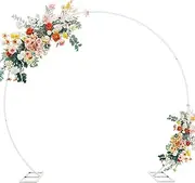 SpringUp Wedding Arches for Ceremony, 2.4X2.1 Meters Wedding Arch Backdrop Stand, Square Metal Balloon Arch Stand Garden Arbor Frame for Wedding Birthday Party (White)