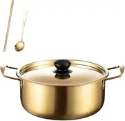 [Fonowx] Korean Ramen Cooking Pot Cooking Pot Multipurpose Household Instant Noodles Pot Seafood Troop Pot for Backyard Picnic Soup, 20cm