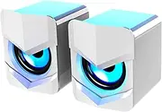 D-158 Mini Desktop Computer Speaker Super Bass Subwoofer 3.5mm Wired Music Player Soundbox USB Powered Home Speakers Subwoofer for Cellphone Laptop Universal