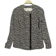 Cabi Cliffside Jacket Suit Coat Women Size XS Zip Moto Camo Modern Retro 5099