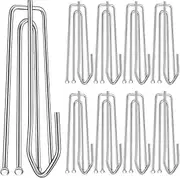 60PCS Stainless Steel Curtain Pleat Hooks Drapery Hook and Pin for Pleated Drapes 4 Prongs Pinch Pleat Hook Clips Traverse Pleater 4 End Curtain Hangers for Window Door Bathroom Curtain
