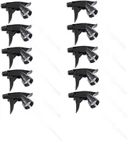 GANAZONO 10Pcs Adjustable Spray Bottle Nozzle Replacement Versatile Trigger Spray Heads for Standard Bottles for Cleaning Misting and Gardening Tasks