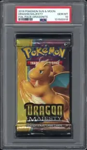 2018 POKEMON SUN & MOON DRAGON MAJESTY SEALED PACK DRAGONITE PSA 10 GEM MINT!