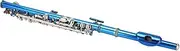 Blue Cupronickel Piccolo Flute French 6 Holes Beginner Instrument E Key for Music Lovers