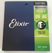 Elixir E19027 Optiweb Electric Guitar Strings Custom Light 9-46