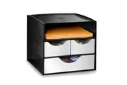 CEP 3 Tier Module Storage Station Home Office Black/Metallic Grey MADE IN FRANCE