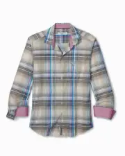 Tommy Bahama T321918 Palau Plaid IslandZone Shirt, Lg