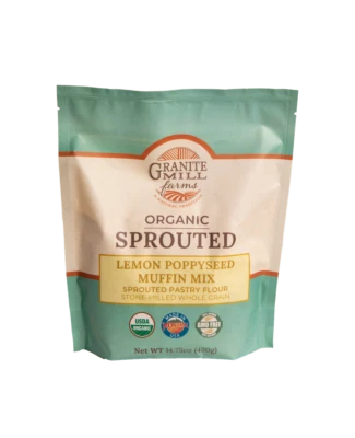 SPROUTED Organic Lemon Poppyseed Muffin Mix by Granite Mill Farms