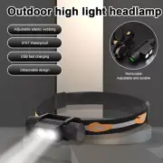 LED Headlamp USB Rechargeable Waterproof Headlight Head Lamp Torch Flashlight US
