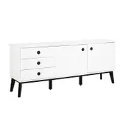 Modern Furniture SABINE Sideboard Buffet 180cm - White/Black