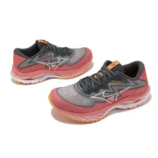 Mizuno 慢跑鞋 Wave Rider 27 SSW Super Wide 女鞋 超寬楦 紅灰 波浪片 美津濃 J1GD2377-71