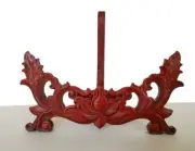 Peach Wood Carved Plate Easel Display Frame Holder Stand Object Base 001