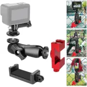 Fence Mount for Gopro, Aluminum Phone Fence Mount Compatible with Gopro, Mevo...