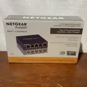 Netgear ProSAFE GS105 5-Port Gigabit Desktop Switch - NEW