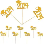 SUPVOX 20pcs Graduation Cake Picks Decoration Graduation Party Supplies Chic Design Cupcake Toppers for School Ceremonies Smooth Touch Safe Material