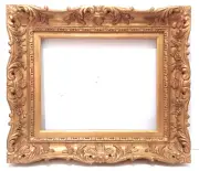 8 X 10 BAROQUE MEDIUM ANTIQUED GOLD 4 3/4" WIDE STANDARD PICTURE FRAME PIERCED