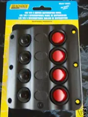 LED SWITCH PANEL 50-12321 4 SWITCHES 12V MARINE ELECTRICAL PANEL LIGHTED SWITCH