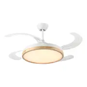 Windora Brielle 42" Wood Accent DC Ceiling Fan w/ 3CCT LED Remote Control