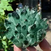 1.1LBNew Find green PhantomQuartz Crystal Cluster MineralSpecimen